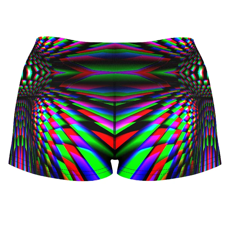 glitch-trip-high-waisted-womens-shorts