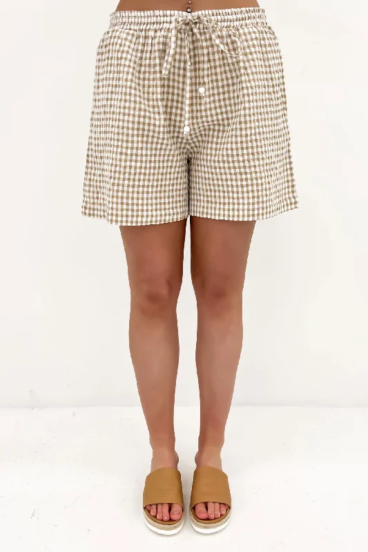 Jude Short Latte Gingham