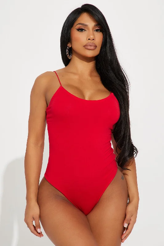 Just Like That Cami Bodysuit - Red