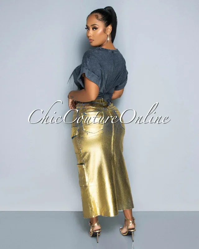 kavia-denim-gold-foil-front-slit-maxi-skirt