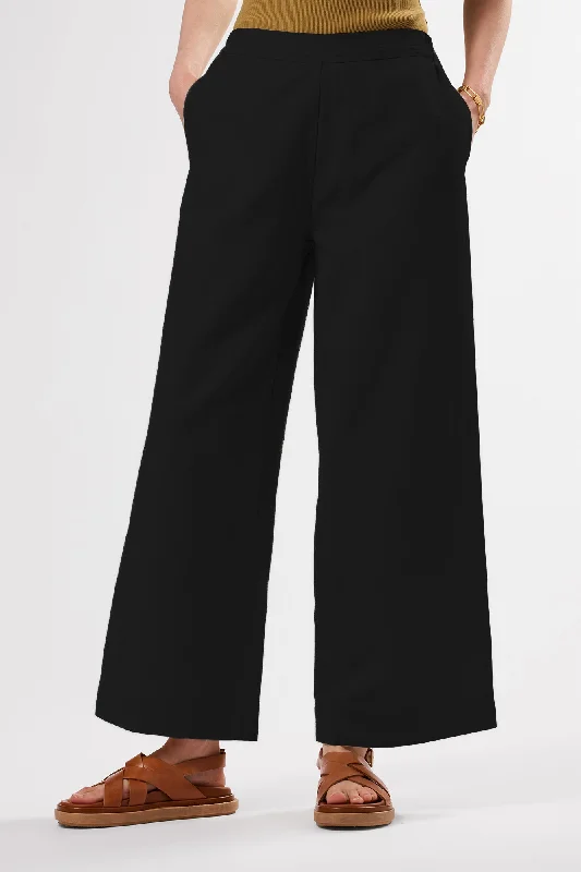 Malia Cotton Linen Pant - Black