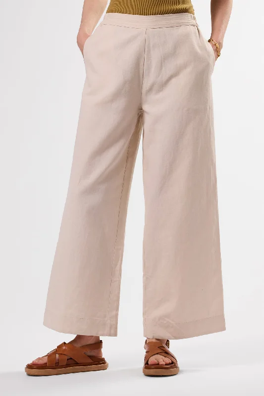 Malia Cotton Linen Pant - Natural