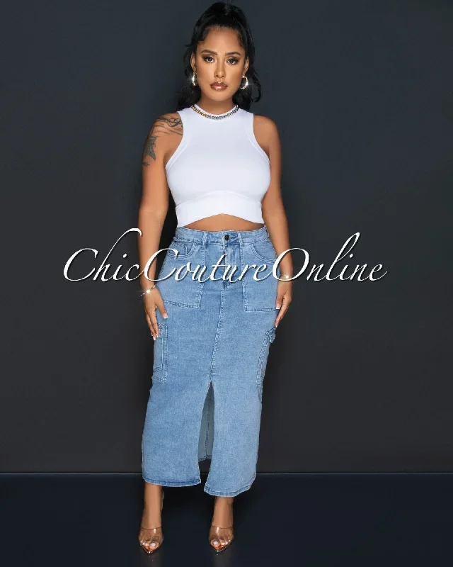 manchester-light-denim-front-slit-maxi-cargo-skirt