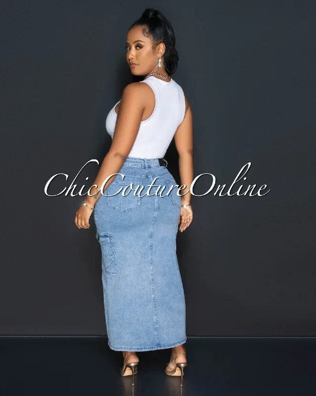 manchester-light-denim-front-slit-maxi-cargo-skirt