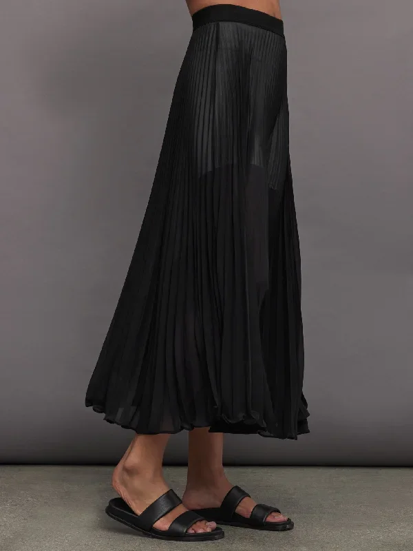 mesh-pleated-skirt-black