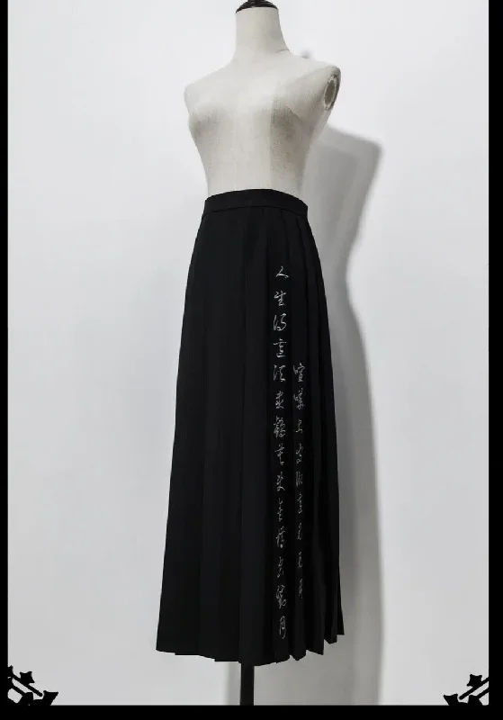 (Buyforme) Princess Chronicles~Pomegranate Note~Black Ouji Pleated Skirt