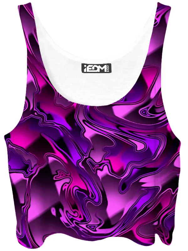 Pink and Purple Chromatic Melt Crop Top