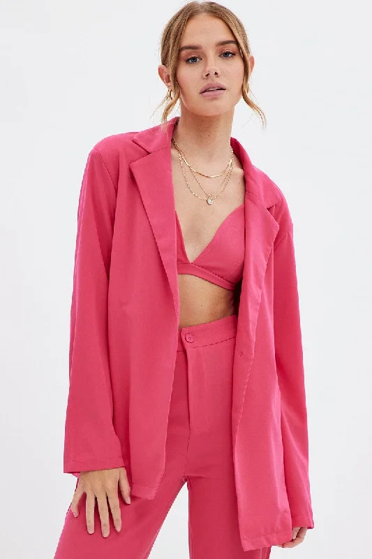 Pink Oversized Blazer