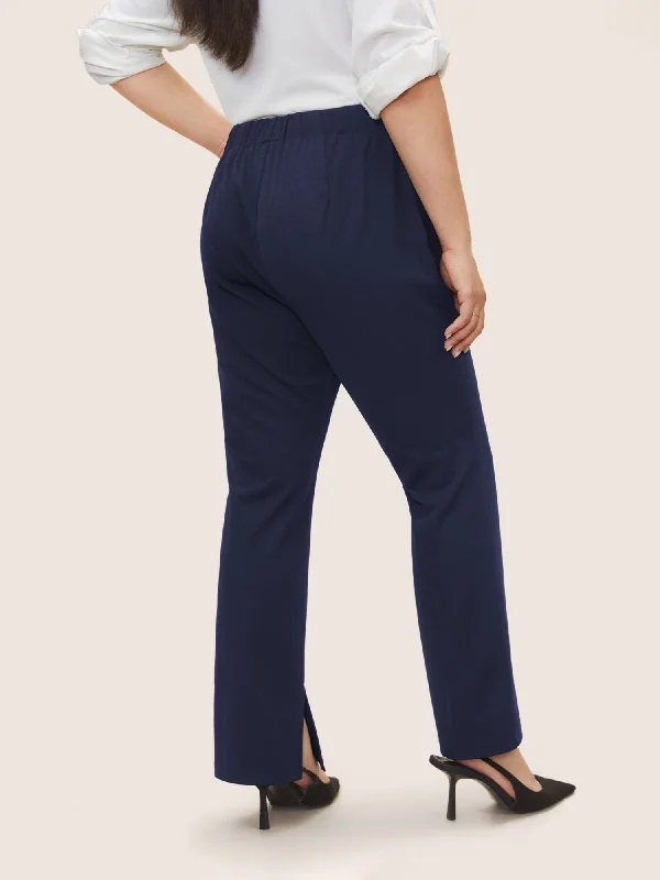 plain-pleated-elastic-waist-high-rise-pants