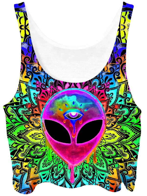 Psy Alien Pink Crop Top