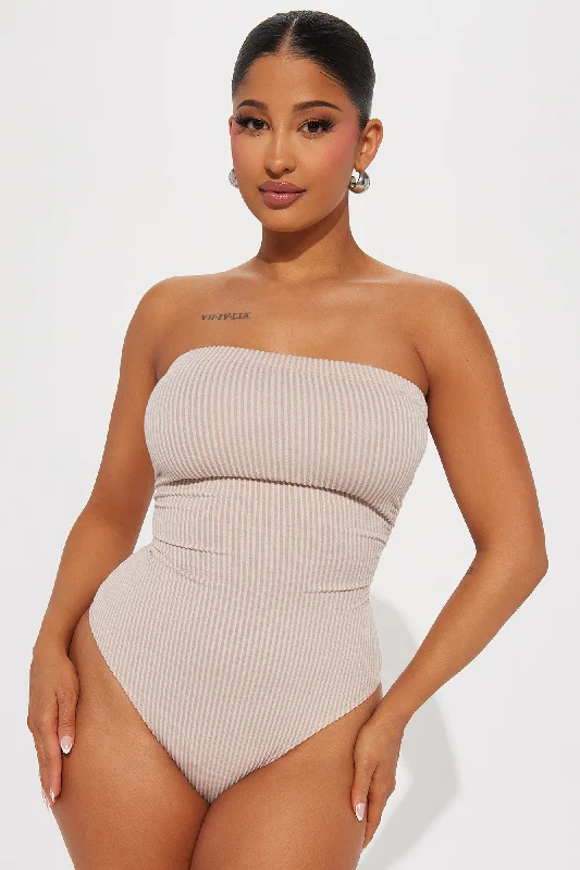 Rylin Ribbed Bodysuit - Oatmeal