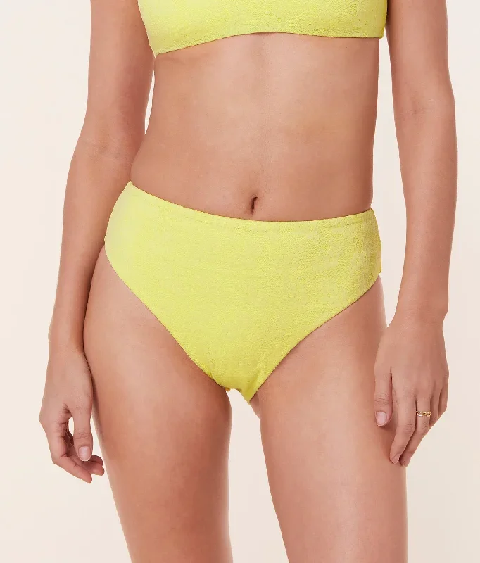 The 90s High Waisted Bottom - Floral Lace - Limeade