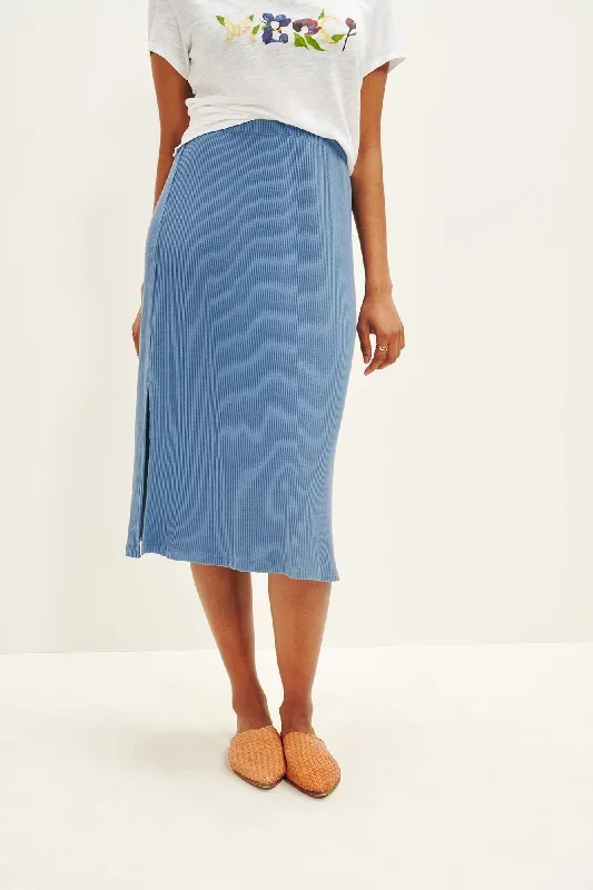 Vindy Paris Rib Skirt - Horizon