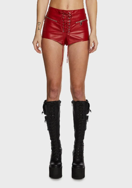 Vixen Vibes Lace-Up Shorts