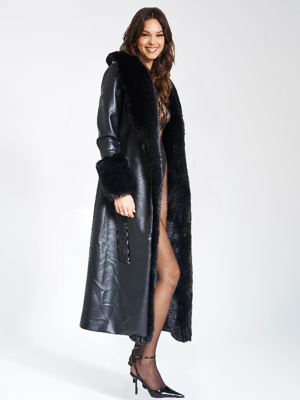 zaida-black-faux-fur-trim-black-vegan-leather-midi-coat